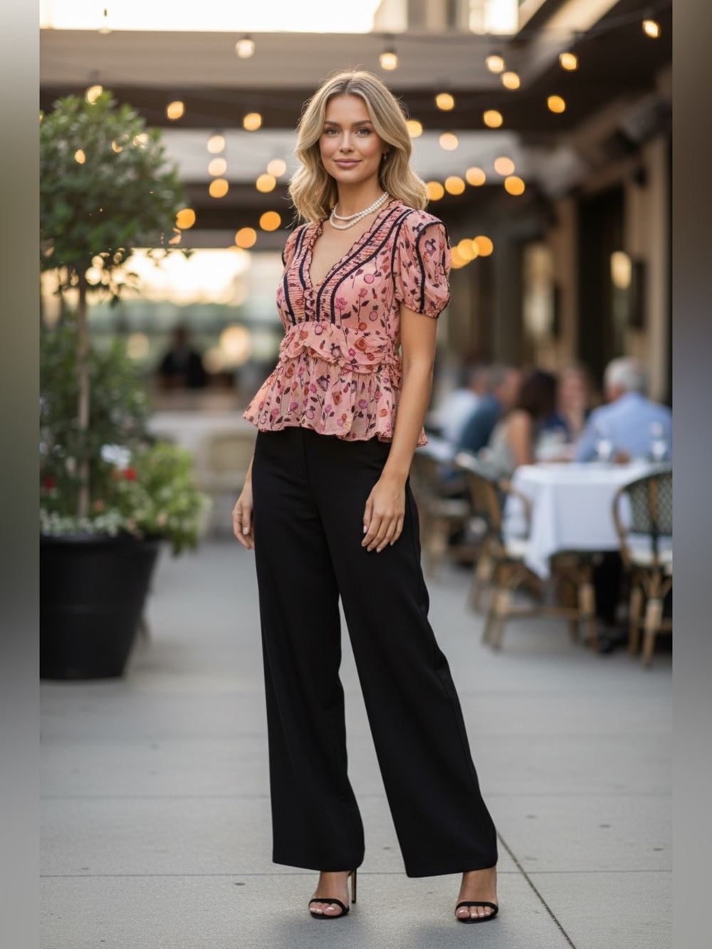 Anthro x Maeve| Pink Floral Ruffle Blouse | Romantic Boho Top | Medium | EUC